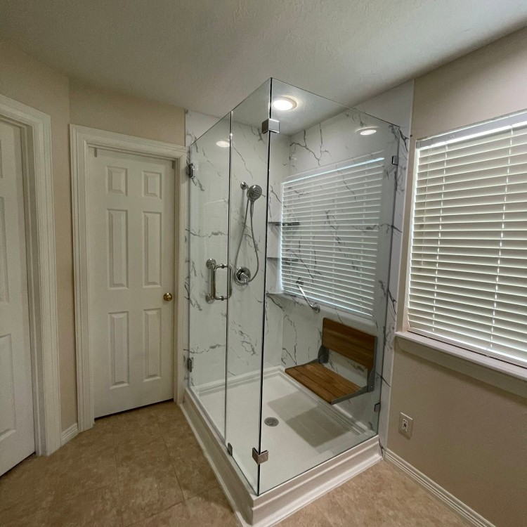 Shower door installation in Houston, TX